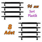 8 Adet Sert Plastik Polavit Siyah 96 Mm  Mobilya Mutfak Çekmece Dolap Dolabı Kulpu Kulbu Kulpları