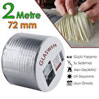 Çatı İzolasyon Bandı 72 mm X 2 MT Su Sızdırmazlık Geçirmez Delik Yalıtım Çamur Boru Sakız Tamir Bant