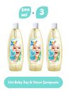 Uni Baby Saç ve Vücut Şampuan 500ml X3 Adet