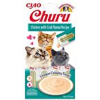 CİAO CHURU TAVUK VE YENGEÇLİ KEDİ KREMASI 4X 14GR