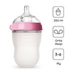 Comotomo Antikolik Silikon Biberon 250 ml 3-6 Ay Pembe