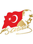 Atatürk - Gazi Mustafa Kemal ve Türk Bayrağı Araba Oto Motosiklet Sticker 21CM