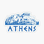 Athens Greece Yapıştırma Sticker Etiket 19CM