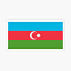 Azerbaycan Bayrağı Çıkartması Araba Oto Sticker Etiket