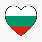 Bulgaristan Kalp Çıkartması Arama Sticker Etiket 18CM