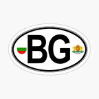 Bulgaristan Oval Ülke Kodu Çıkartması Araba Sticker Etiket 13CM