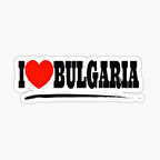 Bulgaristan'ı Seviyorum Çıkartması Araba Sticker 19CM Etiket