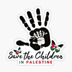 Filistin'deki  Gazze Çocukları Kurtarın Sticker Etiket 18CM