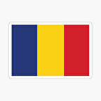 Flag Map of Romania Romanya Harita Sticker 20CM