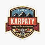 Karpat Dağları, Karpaty Çıkartması Etiket 19CM