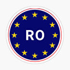 Romanya Avrupa Birliği ülke kodu Araba Sticker 14CM 2 Adet