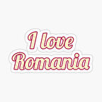 Romanya'yı seviyorum çıkartması Sticker Etiket 19CM