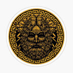 Zeus Gold Sticker Yapıştırma Etiket 19CM
