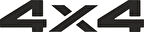 4 x 4 Off Road Araba Sticker Etiket Yapıştırma 30 Cm 2 Adet