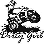 Dirty Girl Sticket Etiket Yapıştırma 15cm 2 Adet