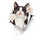 Kedi Oto araba Sticker yapıştırması 18cm renkli