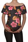 LuvmaBelly  Maternity 2513 Kayık Yaka Hamile Bluzu