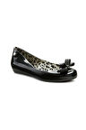 Mel By Melissa  Pop Bow 32132 Siyah PVC Babet Kurdele Dataylı Kadın Ayakkabı 