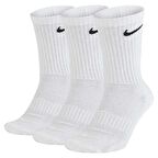 Nike Everyday Cush 3Lü Beyaz Antrenman Çorap Sx7664-100