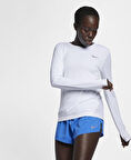 Nike Miler Running Top Ls White Kadın Uzun Kollu Koşu Tişörtü
