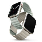 Uniq Revix Reversible Watch Ultra 49mm Manyetik Kordon - Yeşil-Bej