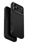 Uniq Apple Uyumlu iPhone 17 Pro Max Keva Karbon MagSafe Kapak - Siyah