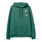 Astro-1   Baskılı Yeşil Hoodie