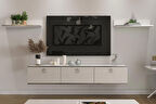 MOBİLYA GEZEGENİ MİLA TV ÜNİTESİ - BEYAZ/GÜMÜŞ - 150 CM