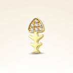 0,02 Karat Pırlanta Taşlı Kılçık Piercing