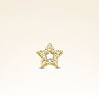 0,04 Karat Pırlanta Taşlı Yıldız Piercing