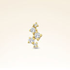 0,08 Karat Pırlanta Beş Taşlı Piercing