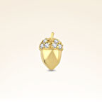 0,04 Karat Pırlanta Taşlı Meşe Piercing