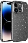 Apple iPhone 14 Pro Kılıf Kamera Korumalı Simli Parıltılı Lüks
