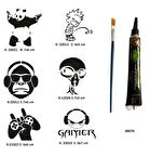 Çılgın Oyuncu Tüp Kına ve Fırça hediyeli Tattoo Geçici Dövme Seti