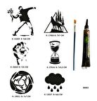 Dik Duruş Tüp Kına ve Fırça hediyeli Tattoo Geçici Dövme Seti