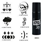 Gökyüzünün Adaleti Spray Tattoo Geçici Dövme Seti Dark Sprey Dövme Kiti