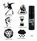 Dik Duruş Spray Tattoo Geçici Dövme Seti Dark Sprey Dövme Kiti