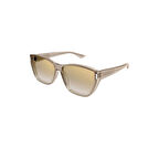 Saint Laurent SL 758 003 63 Unisex Kare Şeffaf Kahverengi Kemik Güneş Gözlüğü