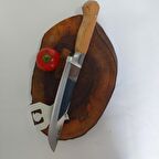 Bilezikli Et Bıçağı 3-No Kasap Bıçağı31 cm   El Yapımı Paslanmaz Dövme Çelikten Özel İmalat  Ahşap Saplı Kurban Bıçağı