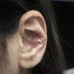 Fil Rose Kaplama Kıkırdak Gümüş Küpe