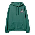 Astro-3  Baskılı Yeşil Hoodie