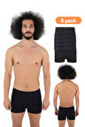 Erkek 6'lı Premium Kutuda Dikşsiz Mikro Fiber Boxer Seti – Rahat Bel Lastiği Likralı