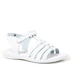 Artico Bellini Beyaz Hakiki Deri Vaketa Kız Çocuk Sandalet