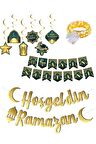 Ful Set Ramazan Süsü + Peri Led - Bayram Banner - Kaligrafi Hoş geldin Ramazan Banner Süs