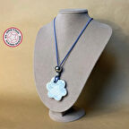 Uretti - Zehra 8449 - El Yapımı Çiçek Görünümlü Seramik Kolye