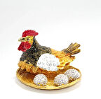 Swaroski Taşlı Yumurtalı Tekli Tavuk Alk1909