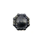 Antika Tarz Dekoratif Pirinç Güllü Kapı Zili - 75mm, Oksit