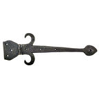 Antika Tarz Dekoratif Pirinç Kuyruklu Çanak Menteşe - 137x390 Mm, Oksit