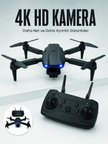 E99 Pro 4K HD Kameralı Katlanabilir Drone APP Kontrollü Uzaktan Kumandalı Mini Drone