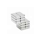 20 Adet 20x10x5 Mm Neodyum Magnet N35 Güçlü Mıknatıs Köşeli Ve Dayanıklı Nikel Kaplama